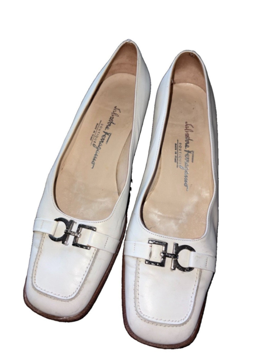 VTG Salvatore Ferragamo Boutique Leather Gancini Loafers SZ 7B Made in Italy